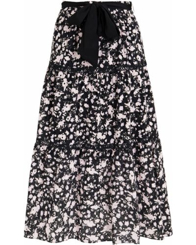 Černé midi sukně bavlněné Diane Von Furstenberg