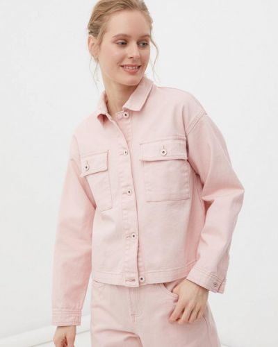 Джинсовая куртка расклешенная Finn Flare, розовая