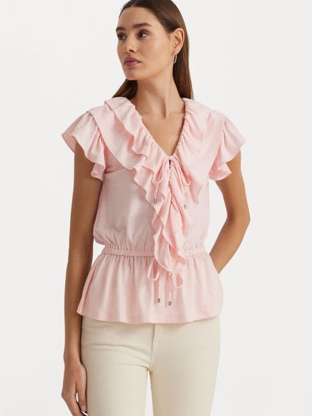 Блузка Lauren Ralph Lauren розовая
