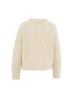 Dzianinowy sweter 360cashmere biały