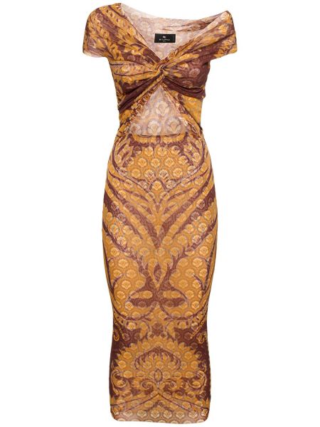 Mesh dress Etro brun