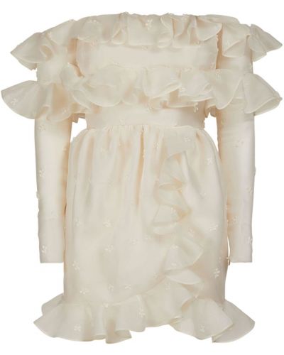 Шовкове плаття міні Giambattista Valli, біле