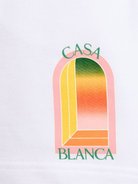 Värvigradient puuvillased lühikesed püksid Casablanca valge