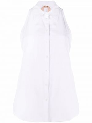 Camisa con botones sin mangas Nº21 blanco