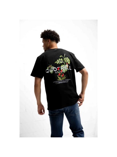 Camiseta de flores Quotrell negro