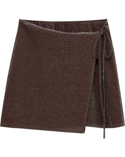 Mini suknja Pull&bear smeđa