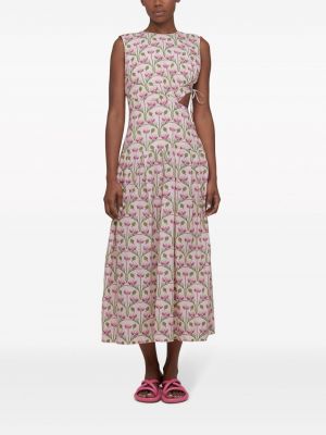 Bavlněné mini šaty Agua By Agua Bendita růžové