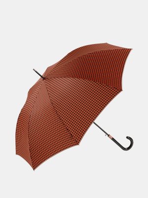 Paraguas con estampado pata de gallo Ezpeleta rojo
