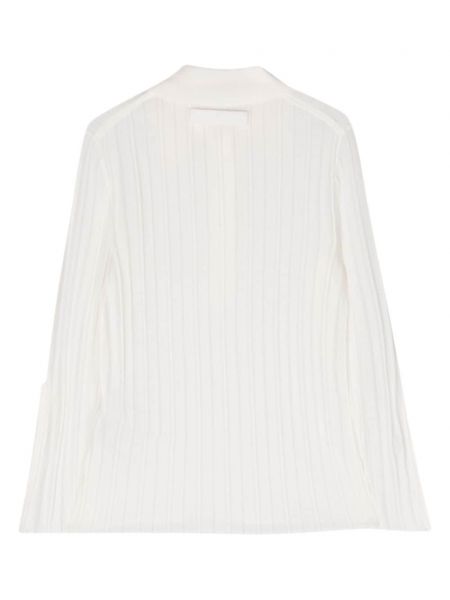 Medvilninis polo marškinėliai Victoria Beckham balta