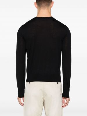 Vlněný svetr s výšivkou Dsquared2 černý