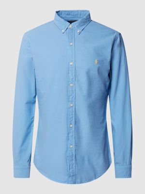 Koszula na guziki slim fit bawełniana Polo Ralph Lauren niebieska