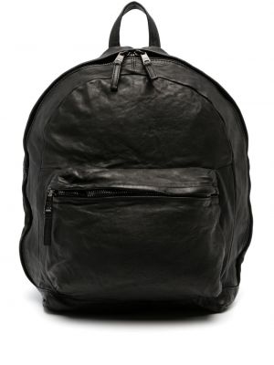 Kožený batoh na zips Giorgio Brato čierna