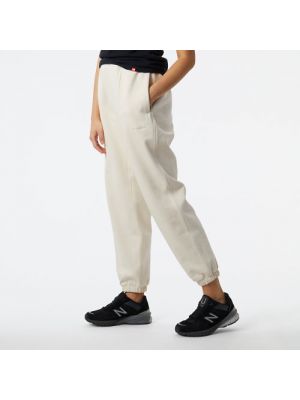 Pantalon de sport en coton New Balance beige