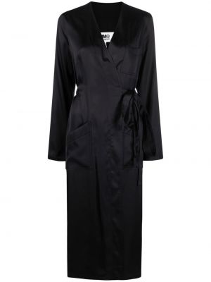 Robe longue avec manches longues Mm6 Maison Margiela noir