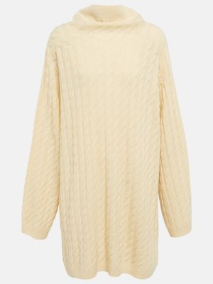 Oversize кашмирен вълнен пуловер Toteme бяло