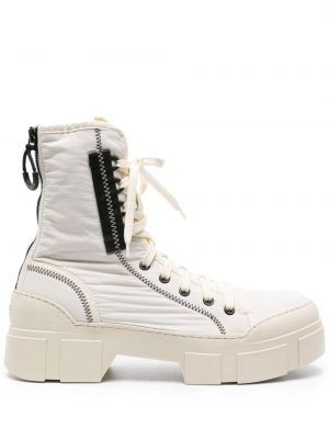 Ankle boots à lacets à plateforme en dentelle Vic Matie blanc