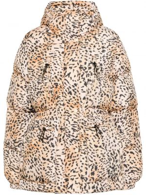 Leopardí péřová bunda s potiskem Pyrenex