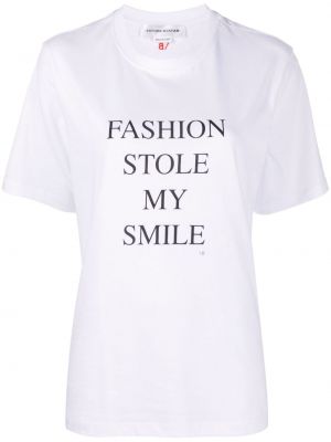 Βαμβακερή μπλούζα με σχέδιο Victoria Beckham