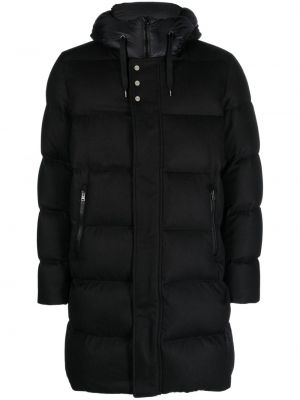 Παλτό με κουκούλα Herno μαύρο