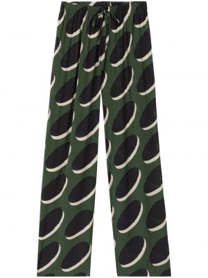 Pantaloni cu picior drept cu imagine Az Factory verde