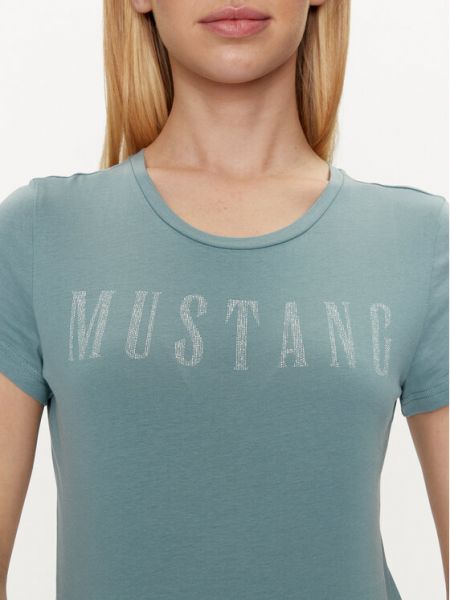T-shirt slim Mustang bleu