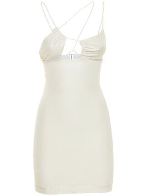 Asymetrické mini šaty Nensi Dojaka bílé