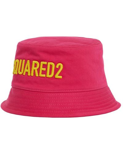 Памучна шапка Dsquared2 розово
