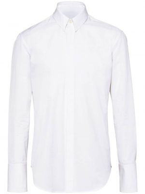 Koszula bawełniana puchowa Ferragamo biała