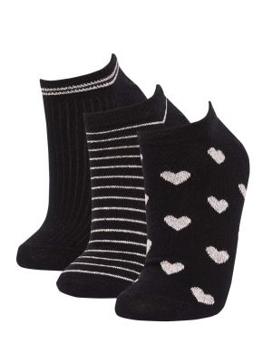 Памучни чорапи Defacto черно
