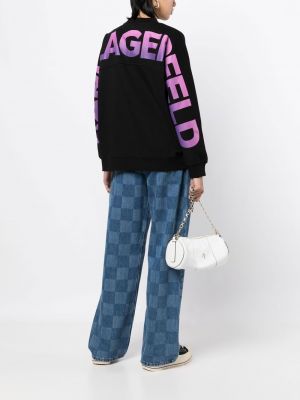 Sweatshirt aus baumwoll mit print Karl Lagerfeld schwarz