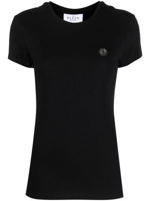 T-shirt med broderi Philipp Plein svart