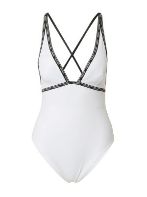 Vientisas maudymosi kostiumėlis Calvin Klein Swimwear balta