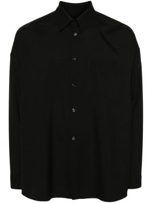 Μάλλινο πουκάμισο Marni μαύρο