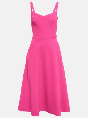 Midi šaty Emilia Wickstead růžové