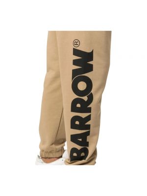 Spodnie sportowe bawełniane z nadrukiem Barrow beżowe