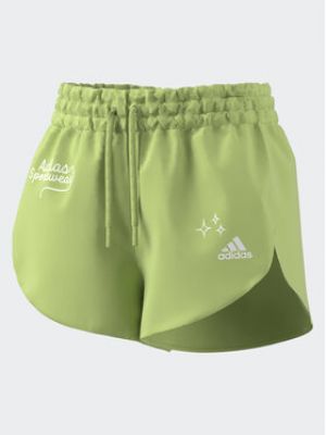 Voľné priliehavé športové šortky Adidas zelená