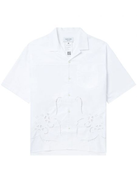 Βαμβακερό πουκάμισο Marine Serre λευκό