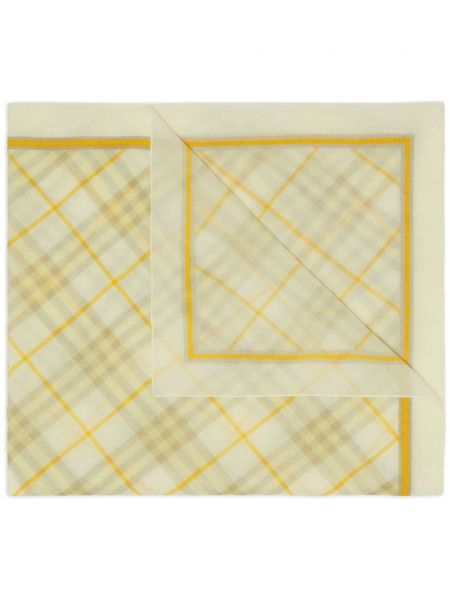 Кариран памучен шал Burberry жълто