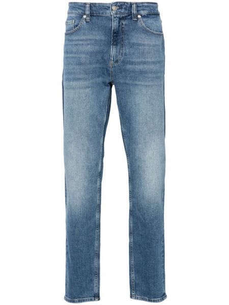 Blugi conici Calvin Klein Jeans albastru