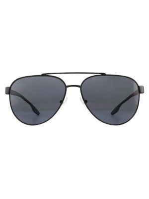 Черные поляризованные солнцезащитные очки-авиаторы Prada Sport