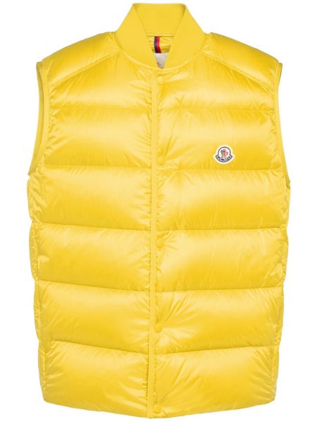 Väst i nylon i dun Moncler gul