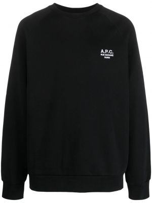 Sweatshirt mit stickerei A.p.c. schwarz