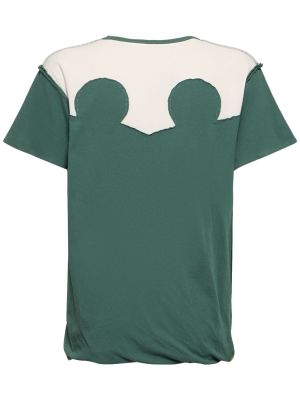 T-shirt con stampa in jersey Maison Margiela verde
