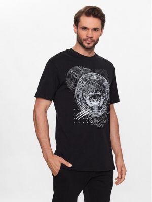 Tričko s tygřím vzorem Plein Sport černé
