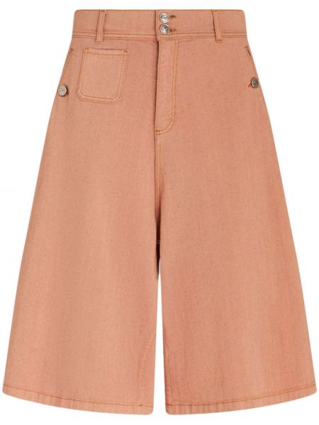 Voľné džínsové šortky Etro oranžová