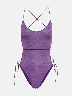 Maudymosi kostiumėlis su valties formos iškirpte Osã©ree violetinė