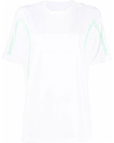 T-shirt con scollo tondo oversize con motivo a stelle Adidas By Stella Mccartney bianco
