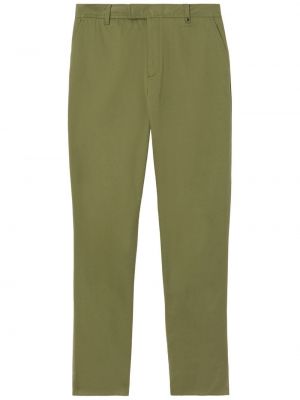Памучни chino панталони Burberry зелено