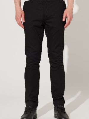 Bavlněné slim fit kalhoty Altinyildiz Classics černé