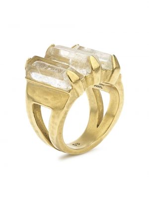 Žiedas su kristalais Goossens auksinė